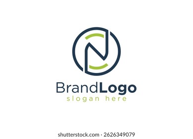 simple n logo icon vector design template concept
