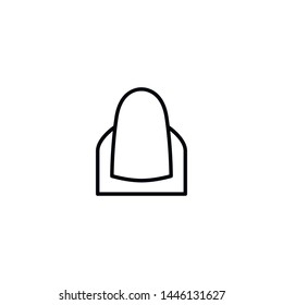 Simple nail line icon. Stroke pictogram. Vector illustration isolated on a white background. Premium quality symbols. Vector sign for mobile app and web sites.