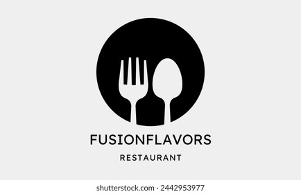 Simple name card logo design concept vector for restaurant