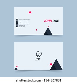 simple name card with triangle shape