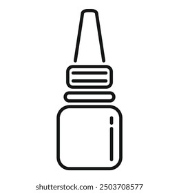 Simple nasal spray bottle icon depicting a common treatment for nasal congestion