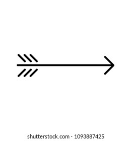 Simple Native Americans Black Arrow, hipster logo element