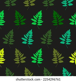 Simple Natural Fern Seamless Pattern. Vector Illustration EPS10