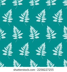 Simple Patrón Natural Fern Seamless. EPS10 de ilustración vectorial
