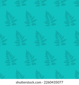 Simple Natural Fern Seamless Pattern. Vector Illustration EPS10