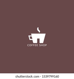 Simple natural home logo design, cafe or restaurant logo, coffee and tea shop for business