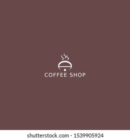 Simple natural home logo design, cafe or restaurant logo, coffee and tea shop for business