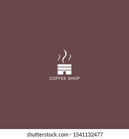 Simple natural home logo design, cafe or restaurant logo, coffee and tea shop for business