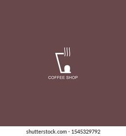 Simple natural home logo design, cafe or restaurant logo, coffee and tea shop for business