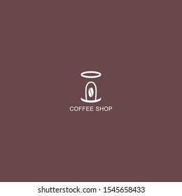 Simple natural home logo design, cafe or restaurant logo, coffee and tea shop for business