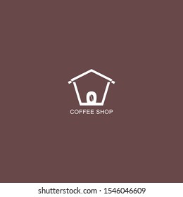 Simple natural home logo design, cafe or restaurant logo, coffee and tea shop for business