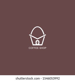 Simple natural home logo design, cafe or restaurant logo, coffee and tea shop for business
