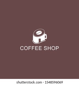 Simple natural home logo design, cafe or restaurant logo, coffee and tea shop for business