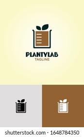 simple natural lab logo design