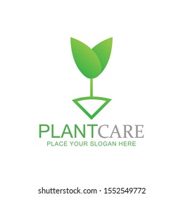 simple natural leaf logo design illustation