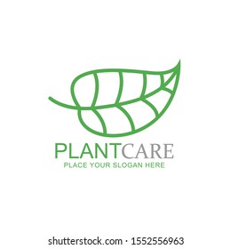 simple natural leaf logo design illustation