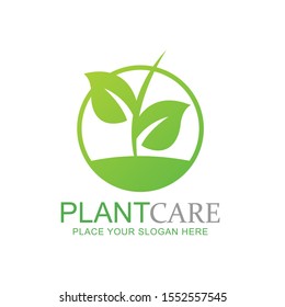 simple natural leaf logo design illustation