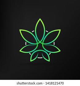 Simple natural leaf sign/logo design. Vector image.