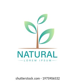 Simple natural Logo Design Template new flat design.