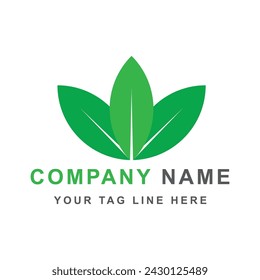Simple natural logo design design | Vector 10 template