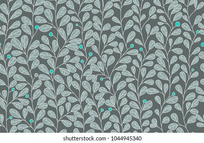 Simple natural motif seamless doodle pattern