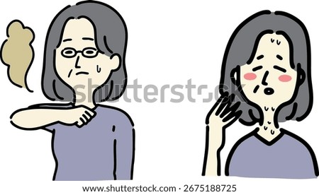 Simple and natural remedies for menopausal problems, body odor, and hot flashes in middle-aged women