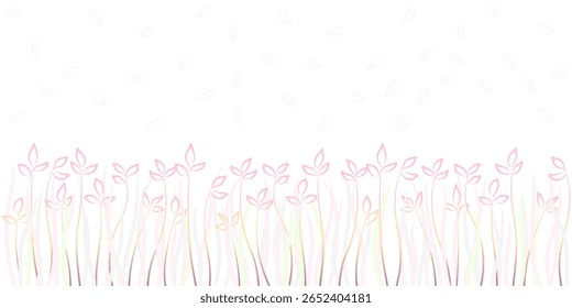 Fondo simple de la naturaleza con el marco colorido del follaje de la flor