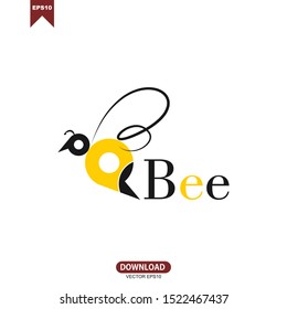 Simple Nature Bee Honey Logo Vector Design