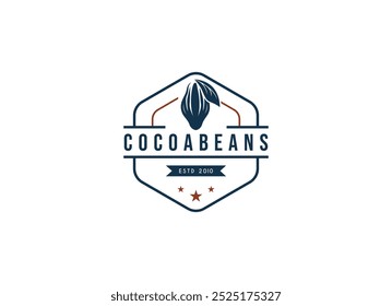 simple nature cacao logo design vector illustration