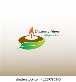 simple nature candles nature logo vector design best for company and business  - vector