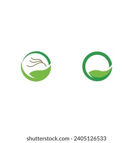 simple nature g logo template vector set