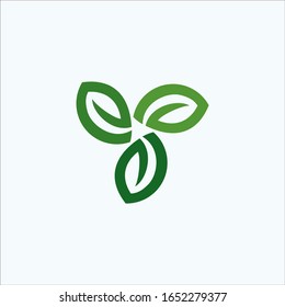 Logo-Design-Vorlage für das Logo der naturgrünen Vektorillustration
