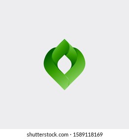 simple Nature green organic  icon design 