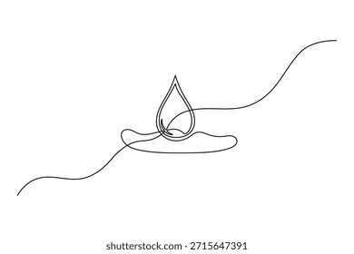 Einfaches Natursymbol in einem einzeiligen Zeichenstil