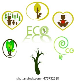 Simple nature icons set to use for web
