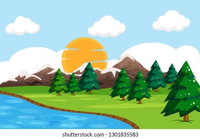 A simple nature landscape illustration