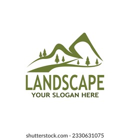 Vektor Illustration des Logos für einfache Naturlandschaften 