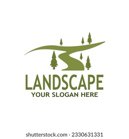 Simple Nature Landscape Logo Vector Illustration 