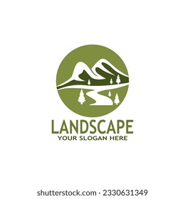 Simple Nature Landscape Logo Vector Illustration 