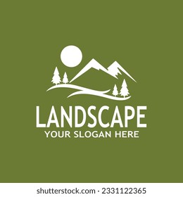 Simple Nature Landscape Logo Vector Illustration 