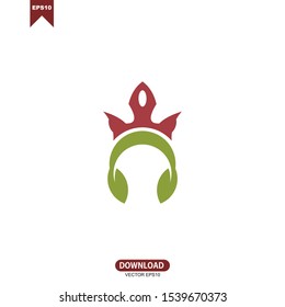 Simple nature leaf concept logo vector design
