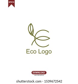 Simple nature leaf concept logo vector design