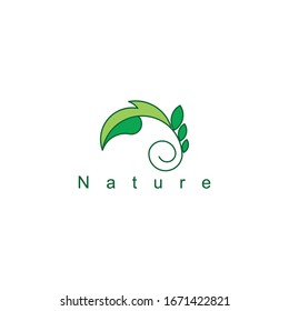 Diseño vectorial del concepto de hoja de naturaleza simple