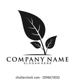 Simple nature leaf illustration vector logo