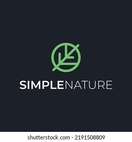 simple nature leaf logo design