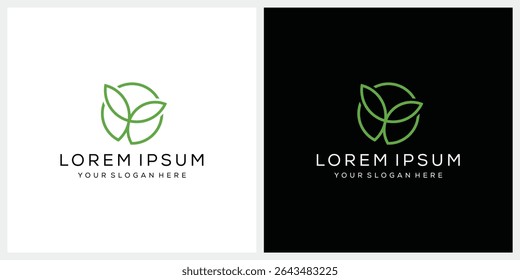einfache Natur Blatt Logo Design Vektor	
