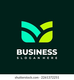 Diseño del logotipo de la hoja de naturaleza simple, plantilla del logotipo de la agricultura icónica