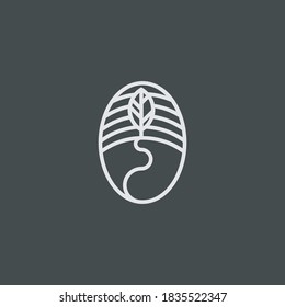 simple nature leave logo vector