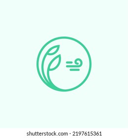 Simple nature line art vector logo illustration