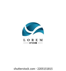 simple nature logo 3d vector template design illustration